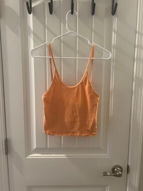 American Eagle Outfitters Orange Spaghetti Strap Crop Cami